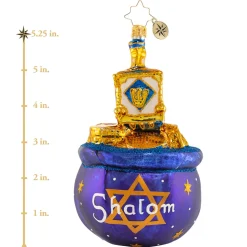 Glass^Christopher Radko Cr, Dreidel Jackpot, 1020887,