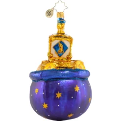 Blown Glass^Christopher Radko Cr, Dreidel Jackpot, 1020887,