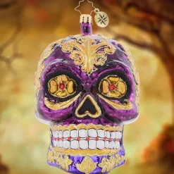 Christopher Radko^Christopher Radko Cr, Festive Filigree Calavera, 1021667, Radko