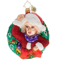 Blown Glass^Christopher Radko Cr, Fight For Women's Rights Wreath, 1020347,