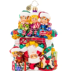 Santas^Christopher Radko Cr, Fireplace High Jinks, 1021622, Radko
