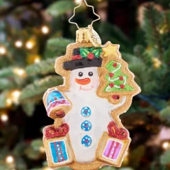 Glass^Christopher Radko Cr, Gingerbread Snowman Gem, 1021413, Radko. Gem