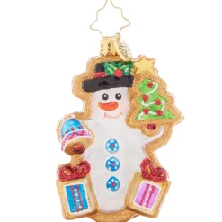 Christopher Radko^Christopher Radko Cr, Gingerbread Snowman Gem, 1021413, Radko. Gem