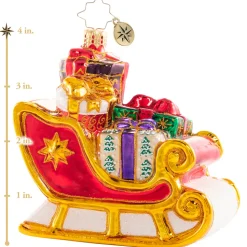 Glass^Christopher Radko Cr, Glorious & Gilded Sleigh, 1020737,