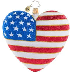 Blown Glass^Christopher Radko Cr, Heart Of America, 1020876,