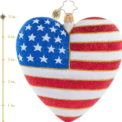 Glass^Christopher Radko Cr, Heart Of America, 1020876,