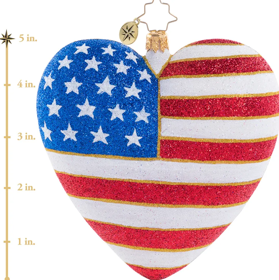 Glass^Christopher Radko Cr, Heart Of America, 1020876,