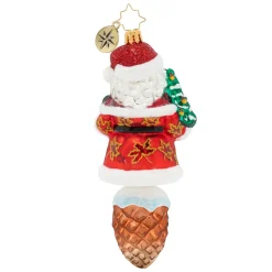 Blown Glass^Christopher Radko Cr, Into The Woods Santa, 1020427,