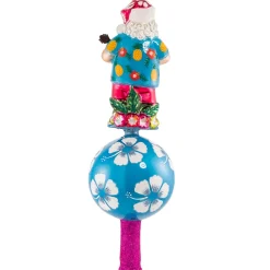 Glass^Christopher Radko Cr, Island Time Finial Topper, 1020821,