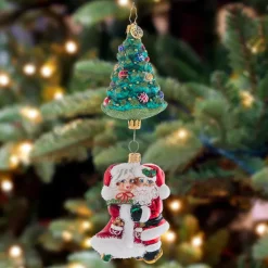 Blown Glass^Christopher Radko Cr, Meet Me Under The Tree, 1021567, Radko