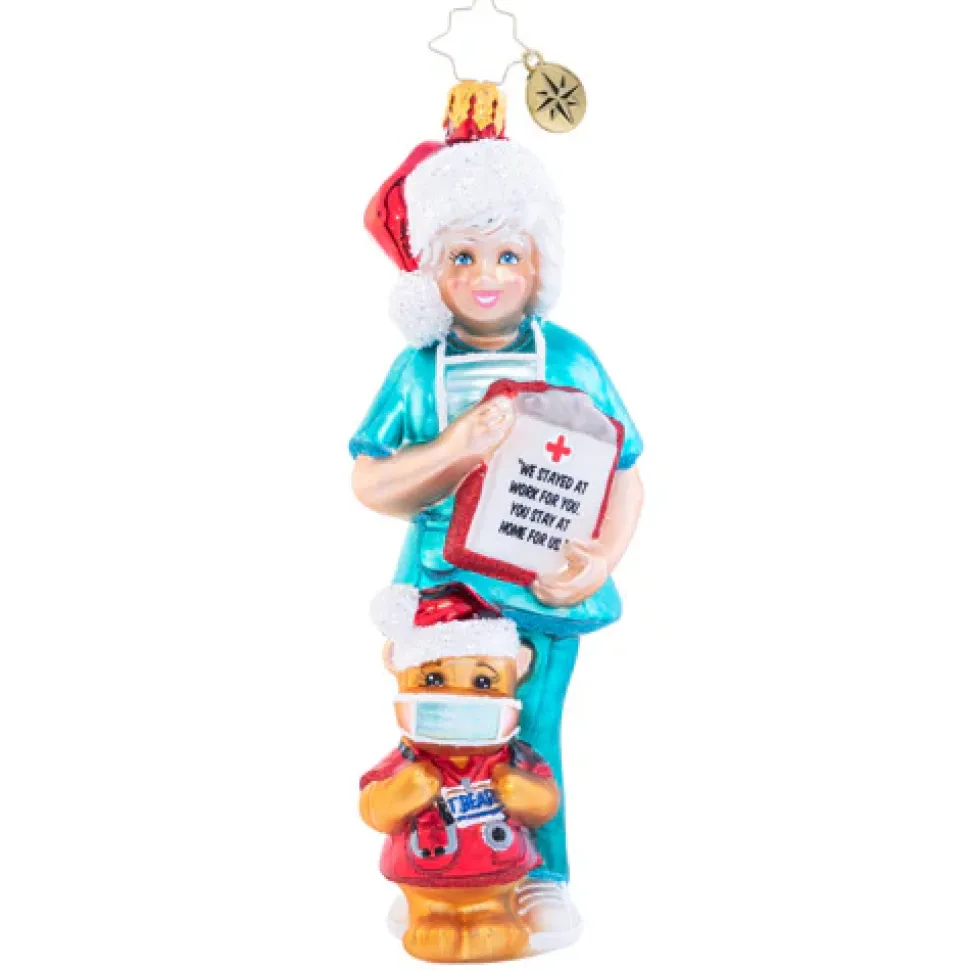 Blown Glass^Christopher Radko Cr, Merry Medical Worker, 1020827,