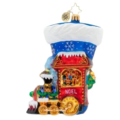 Blown Glass^Christopher Radko Cr, Noel Express Stocking, 1019700,