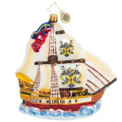 Blown Glass^Christopher Radko Cr, On The High Seas, 1020113,