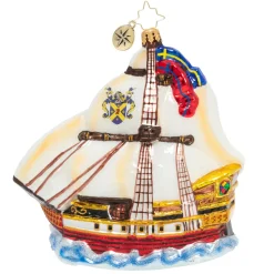 Blown Glass^Christopher Radko Cr, On The High Seas, 1020113,