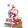 Blown Glass^Christopher Radko Cr, On The Tracks Santa, Gem, 1020644,