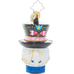 Blown Glass^Christopher Radko Cr, One Dapper Calavera Gem, 1021050,