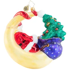 Glass^Christopher Radko Cr, Over The Moon For Christmas, 1020699,