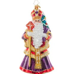 Blown Glass^Christopher Radko Cr, Patron Saint Of Christmas, 1021069, Radko