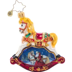 Glass^Christopher Radko Cr, Resplendent Rocking Horse Gem, 1021407, Radko, Gem