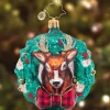 Christopher Radko^Christopher Radko Cr, Rustic Reindeer Wreath, Gem, 1021408, Radko