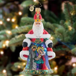 Santas^Christopher Radko Cr, Sacred Scene Saint Nicholas, 1021511, Radko