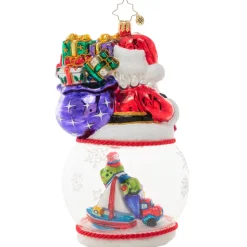 Santas^Christopher Radko Cr, Santa's Magic Snow Globe, 1021013,