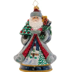 Glass^Christopher Radko Cr, Santa's Snowy Scene, 1021363, Radko