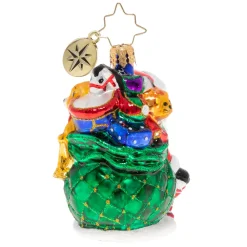 Santas^Christopher Radko Cr, Sneaking Down The Chimney Gem, 1020268,