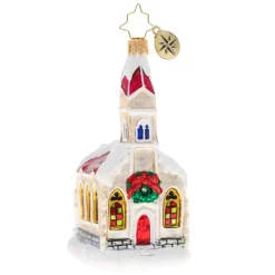 Christopher Radko Cr, Snow Dusted Chapel, 1020367, Clearance