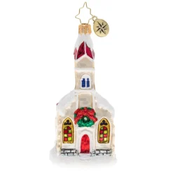 Christopher Radko Cr, Snow Dusted Chapel, 1020367, Clearance