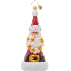 Glass^Christopher Radko Cr, Spangled Santa, 1021344, Radko