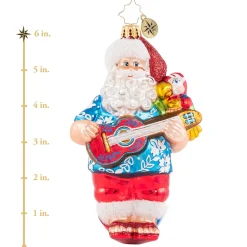 Santas^Christopher Radko Cr, Strummin' His Four String, 1020772,