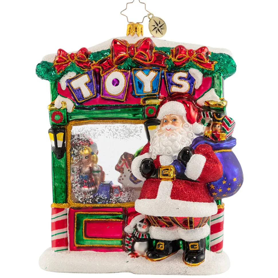 Glass^Christopher Radko Cr, Tip-Top Toy Shop, 1020893,