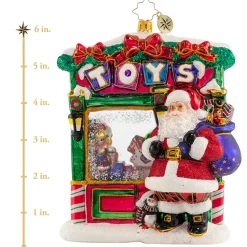 Glass^Christopher Radko Cr, Tip-Top Toy Shop, 1020893,