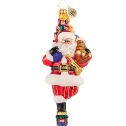 Santas^Christopher Radko Cr, Traversing By Toy Truck, 1020712,