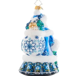 Glass^Christopher Radko Cr, Winter Hues Santa, 1021453, Radko