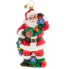 Santas^Christopher Radko Cr, With Garland & Grace Santa, 1020391,