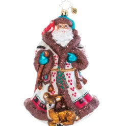 Glass^Christopher Radko Cr, Woodland Magic Santa, 1021124, Radko
