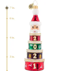 Glass^Christopher Radko Cr, Year By The Tiers 2021, Dated, 1020796,