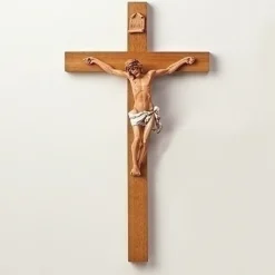 Resin^Fontanini Crucifix Woodtone, 0282,