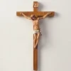 Resin^Fontanini Crucifix Woodtone, , 0251