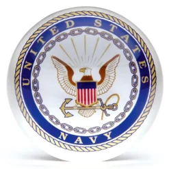 Glass^Dynasty Glass Crystal Paperweight Navy