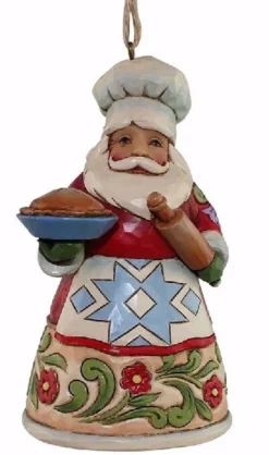 Enesco Culinary Cooking Santa Christmas Ornament New