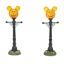 Department 56 Disney, Mickey's Pumpkintown St Lights, 6007730, Disney Village Shop