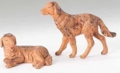 Fontanini Dog Figurines Set Of 2 5", , 54028 Shop