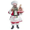 Resin^Kurt S Adler Fabriche™ African American Gingerbread Chef Santa, Fa0143, Kurt Adler