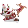 Clothtique/Fabriche Santas^Kurt S Adler Fabriche™ Santa Sitting In Gingerbread Sleigh, Fa0148, Kurt Adler