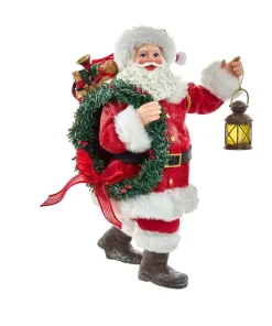 Santas^Kurt S Adler Fabriche™ Santa With Wreath And Lantern, Fa1067