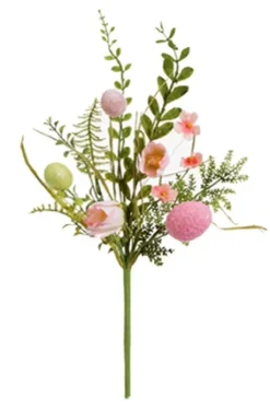 Easter^Raz Floral And Egg Spray 3 Asst