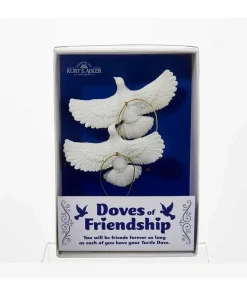 Resin^Kurt S Adler Friendship Dove Ornaments For Personalization, 2-Piece Box Set, C6699, Kurt Adler